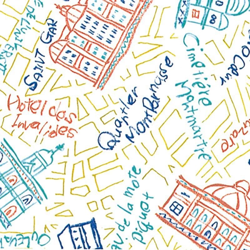 （まとめ買い）シモジマ HEIKO 包装紙 パターン柄 半才 パリジェンヌ 100枚 758x523mm ラッピング用品 002306400 [x3セット]