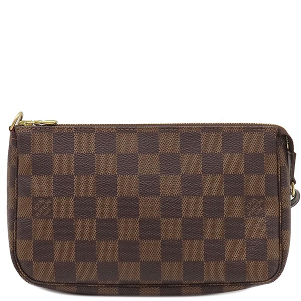 ルイヴィトン LOUIS VUITTON アクセサリーポーチ ポシェット アクセソワール ダミエキャンバス ダミエエベヌ ゴールド金具 茶 ハンドバッグ N51985 CA0180【中古】