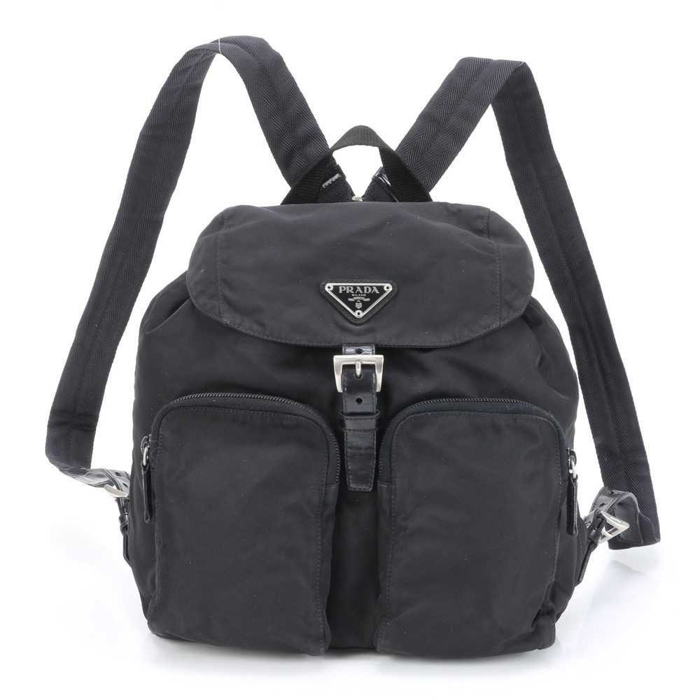 美品 テスート ナイロン 三角ロゴ レザー×ナイロン リュックサック リュック バックパック ショルダー バッグ レディース ELE BI22-3 中古