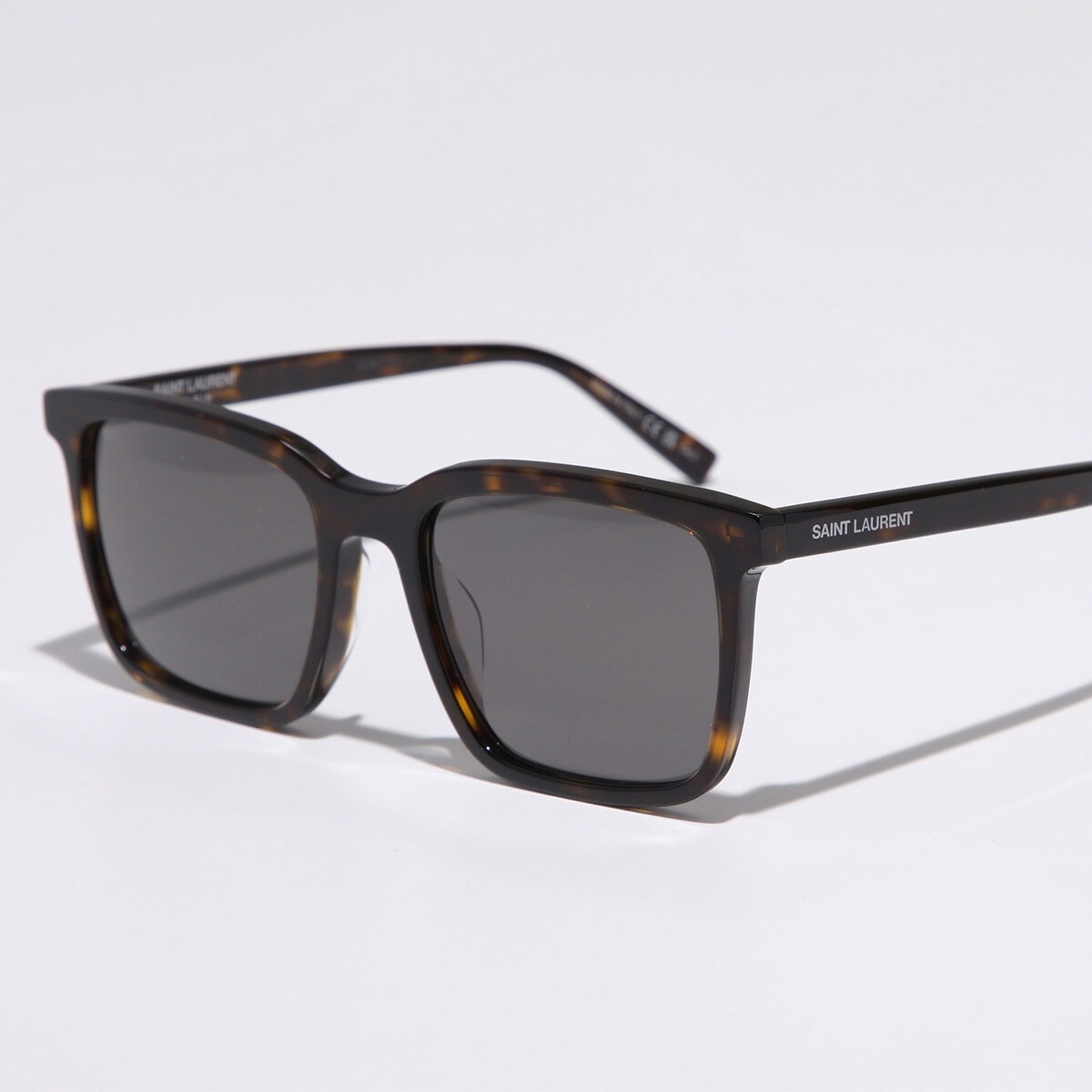 SAINT LAURENT サンローラン サングラス SL 500 メンズ レディース スクエア型 フルリム セルフレーム ロゴ アイウェア 002/HAVANA-HAVANA-SMOKE