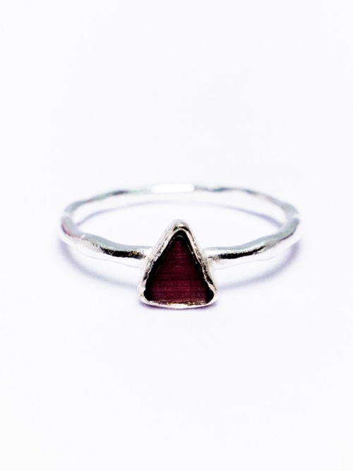 【HARANG】 HR 176R_Amethyst Cats Eye Ring(Triangle) 正規品