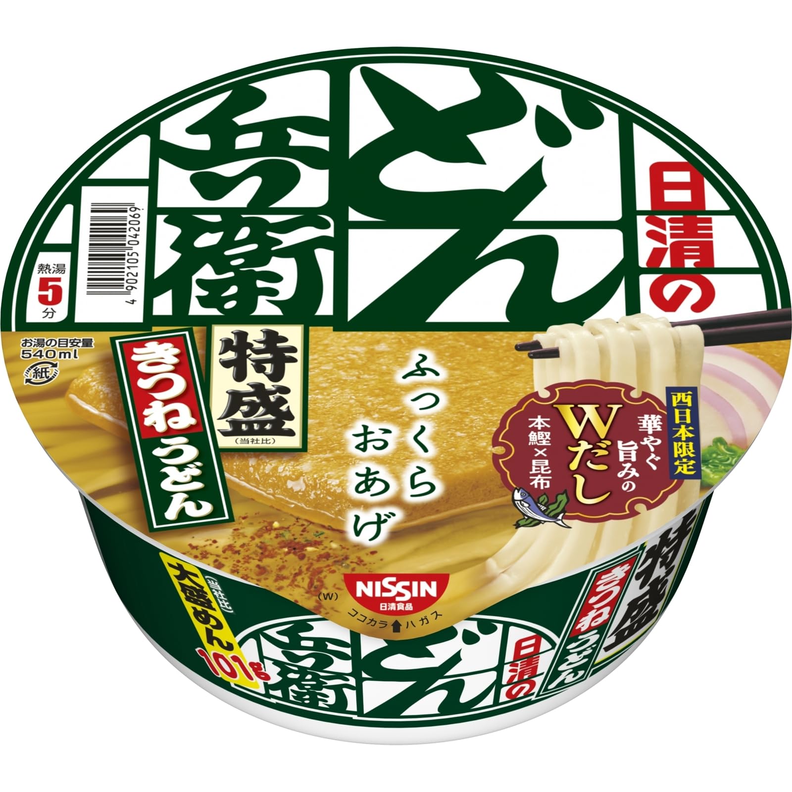 どん兵衛 特盛きつねうどん (西) 日清食品 カップ麺 130g×12個