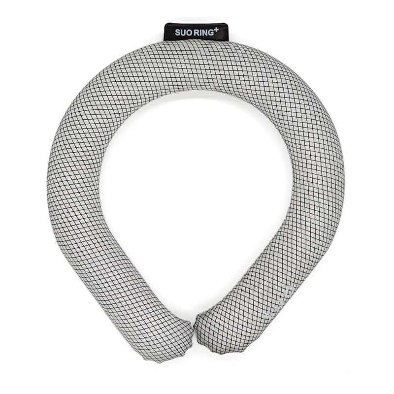 即納：【SUO】SUO RING プラス 18ICE (ブラック, L（18℃）) Made ln Japan 特許取得済 クールリング ネッククーラー 暑さ対策 冷たい 瞬間ひんやり続く 涼しい