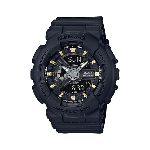 CASIO カシオ Baby-G ベビーG ベビージー 時計 レディース 女の子 女性 腕時計 手表 ゴールド ブラック アナデジ 樹脂バンド BA-110GA-1A 誕生日プレゼント ポイント消化