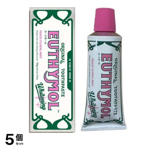 EUTHYMOL ユーシモール歯磨き ホワイトピンク ピーチフローラルミント 106g 5個セット