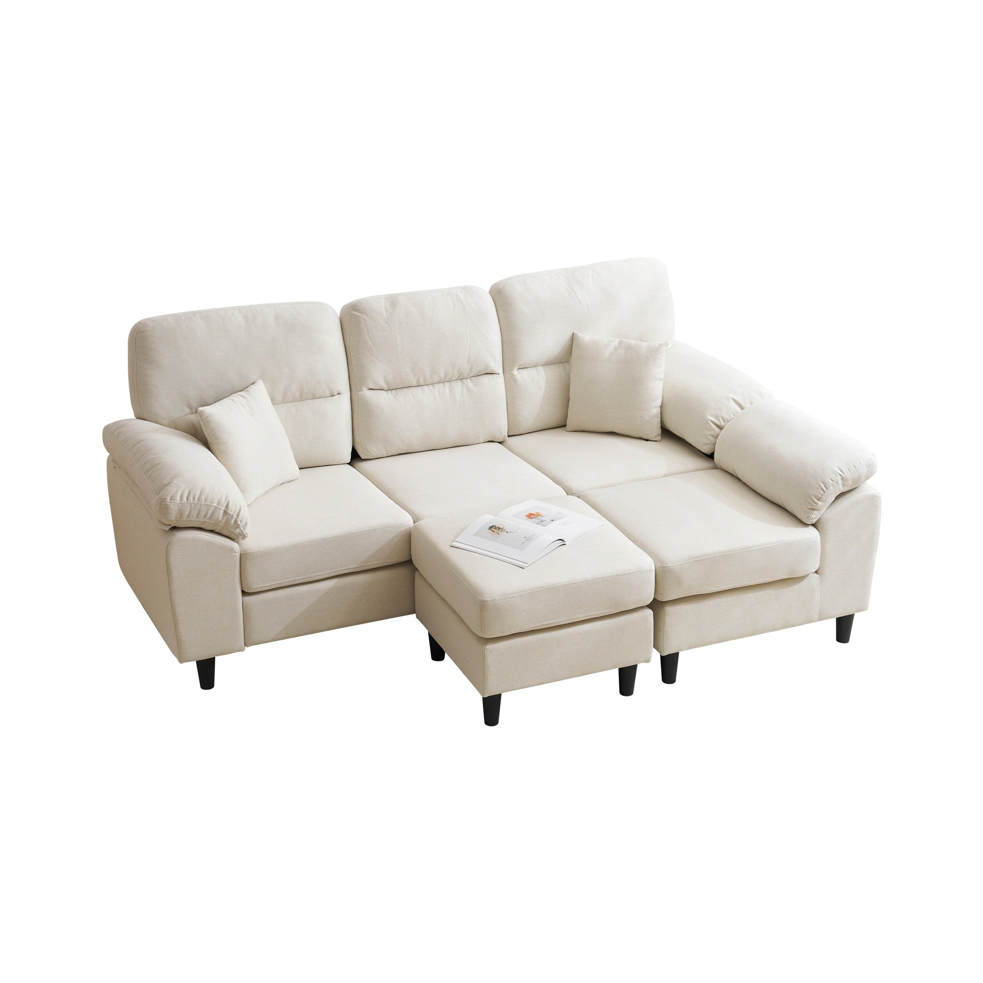 【国内で発送&送·料·無·料】ソファ ソファーセット L字 2-5人掛け クッション付き 肘付き 5人掛け ローソファー コーナー ローソファーセット243