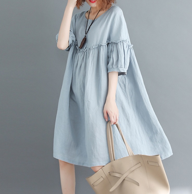 ワンピース デート ひざ丈 チュニック Aライン コットン 可愛い きれいめ 上品 おしゃれ かっこいい 可愛い ラブリー キュート ガーリー クール モード系 セクシー エレガント 存在感