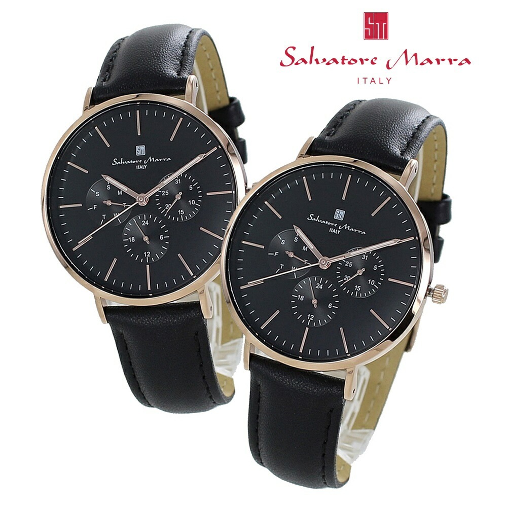 サルバトーレマーラ 腕時計 手表 カップル ペアウォッチ 彼氏 彼女 夫婦 シンプル カジュアル ビジネス お出かけ お揃い メンズ レディース 時計 アナログ 日付 カレンダー 国内正規品