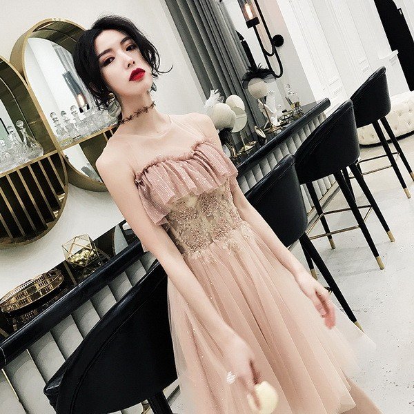 2021春パーティードレス 姫系 ノースリーブ 露背 花嫁ロングドレス お呼ばれ 結婚式 誕生日 ロ