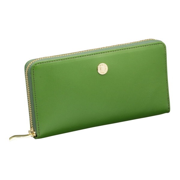 小田清 豊岡工房 イタリア牛革コインが分けられる長財布 グリーン 421003 12,045円