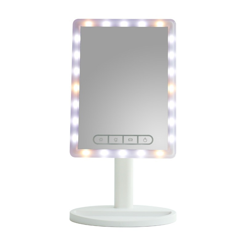 （源流大工場製造）デスクトップlde化粧鏡360度回転調光可能化粧室24個カラーデスクトップledミラ