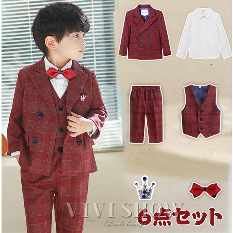 【SNS大人気】キッズ 子供 6点セット 男の子 子供服 キッズ 男児 おしゃれ 入学式 卒業式 結婚式