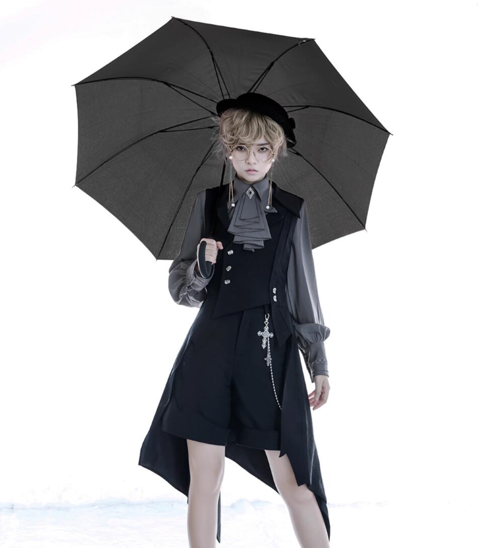 ロリータ 中世風 プリンス風 メンズ 不規則ロングベスト レディース コスプレ