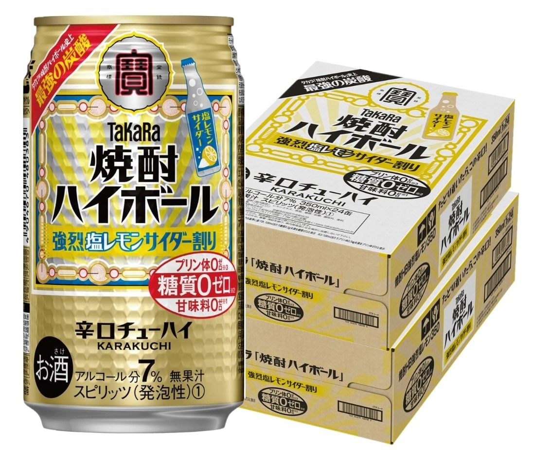 宝 焼酎ハイボール 強烈塩レモンサイダー割り 350ml×2ケース/48本