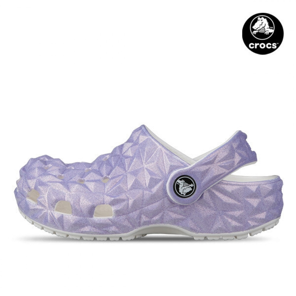 クロックス クラシック イリデッセント ジオメトリック クロッグ キッズ サンダル 209693-100