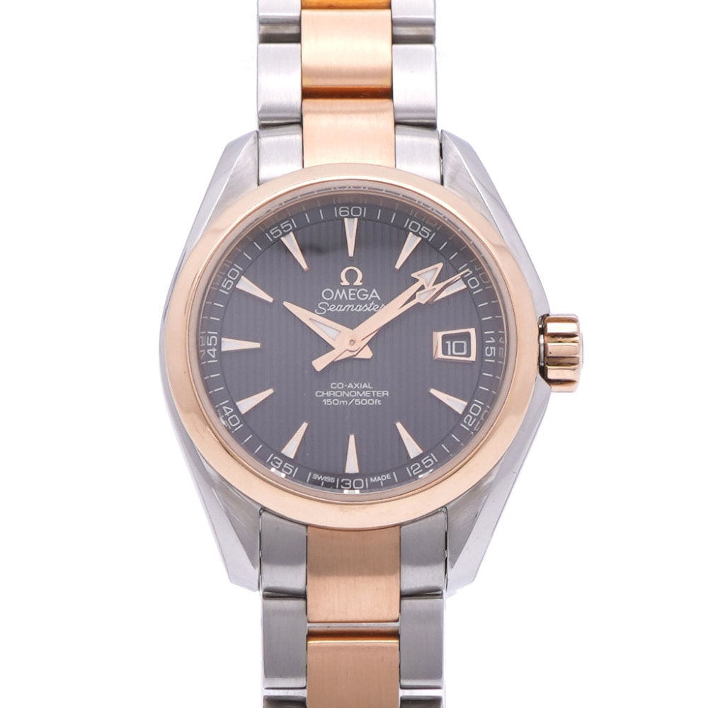 新品同様 自動巻き シーマスター アクアテラ コーアクシャル 231.20.30.20.06.001 腕時計 K18ピンクゴールド/ステンレススチール グレー 0968【中古】 レディース 227,700円