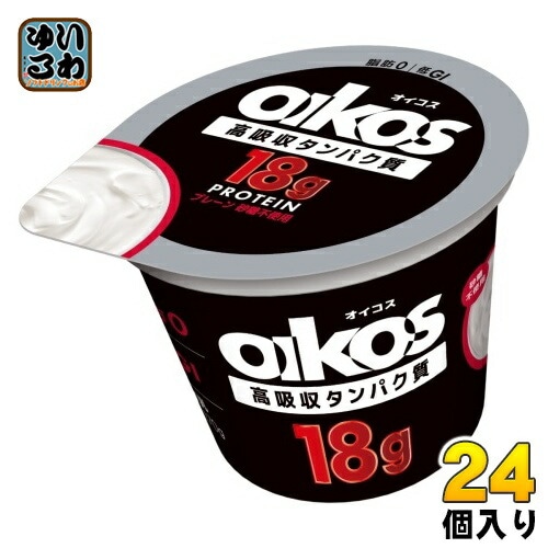 ダノンジャパン ダノン オイコス 高吸収タンパク質18g プレーン・砂糖不使用 ヨーグルト 170g カップ 24個 (12個入×2 まとめ買い) プロテイン DANONE oikos 冷蔵 脂肪0