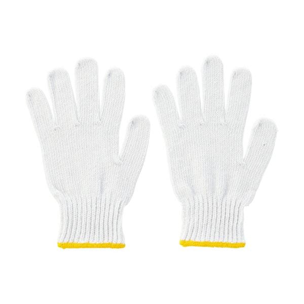 （まとめ）TANOSEE 徳用軍手 600g ホワイト 1パック（12双） [x10セット]