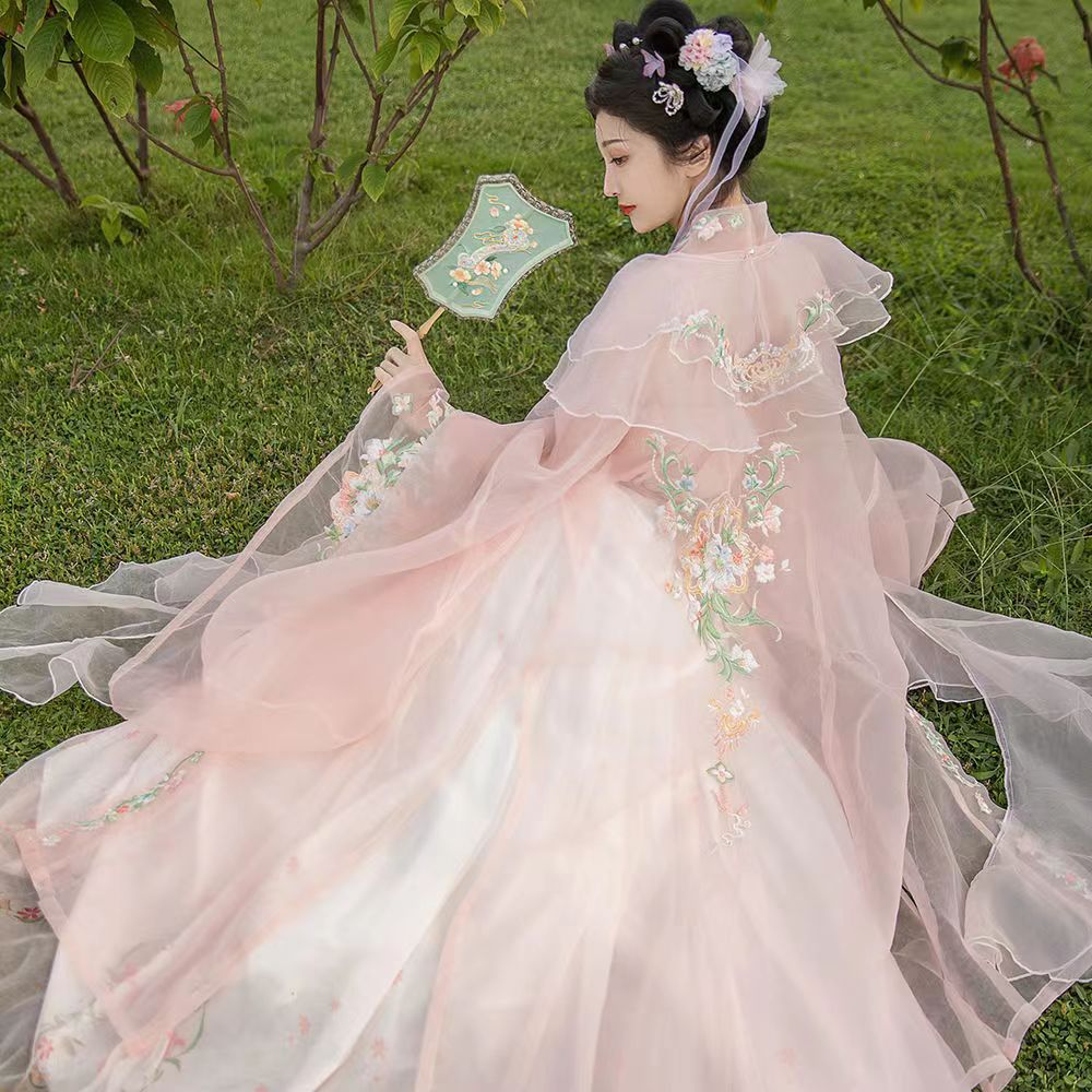 漢服サスペンダースカート国民的トレンド春刺繍新鮮な前立て宋代製新しいスタイル妖精スカート女性スーパー妖精漢服スーツハロウィンクリスマスパーティー仮装30%までに制限