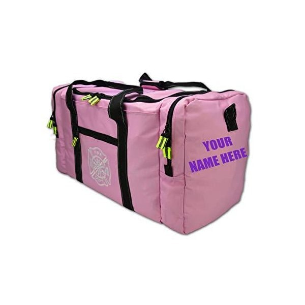 Lightning X Value Firefighter Turnout Gear Bag w/Maltese Cross and Custom Embroidered Name - PINK 並行