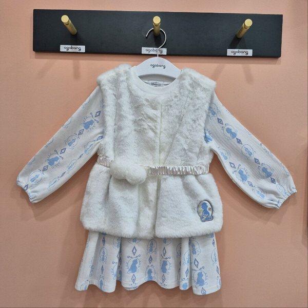 冬の王国エルサワンピースチョッキセット 79S724056_CJ