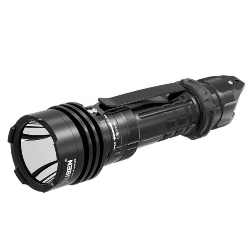 WUBEN　高輝度トーチライト 2000lm ブラック ［LED /充電式 /防水対応］　T1-WU