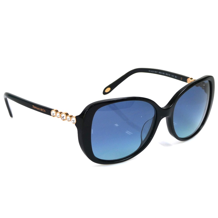 ティファニー TIFFANY&Co. サングラス プラスチック/ラインストーン ブラック レディース r10166k