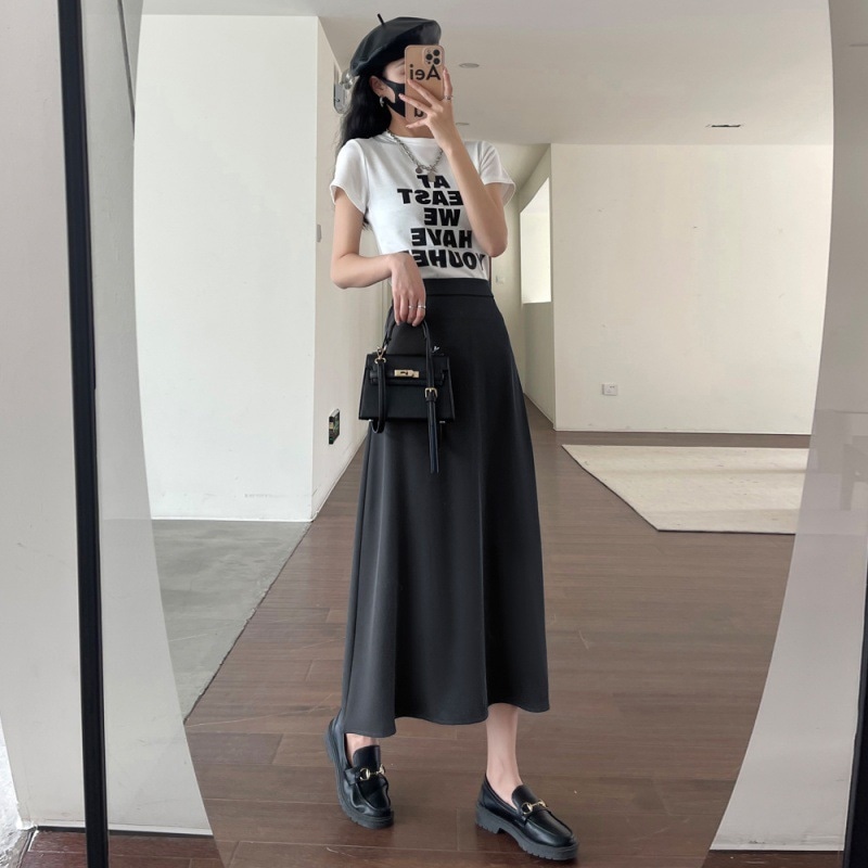 レディース スカート ロングスカート ミモレ ロング 8分丈 フレア スリム 細身 Aライン かわいい 大人可愛い きれいめ シンプル カジュアル 上品 おしゃれ かっこいい ガーリー 抜け感 無地