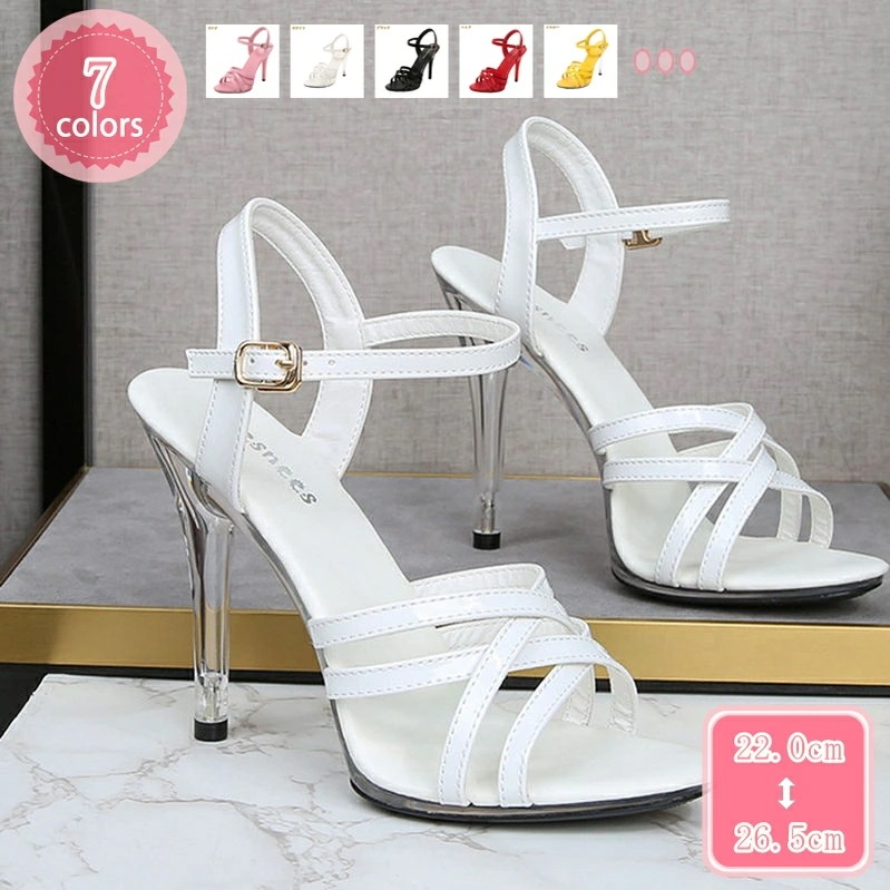 1000円OFFクーポン アンクルストラップサンダル 軽量 美脚 レディース ピンヒール ストラップ 歩きやすい 疲れない 痛くない 春夏 結婚式 大人 透明 セクシー キャバクラ パーティー 仕事