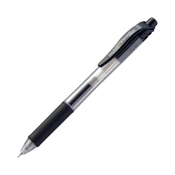 （まとめ） TANOSEE ノック式ゲルインクボールペン ニードルタイプ 0.5mm 黒 1本 100セット