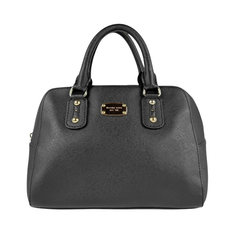 マイケルコース Michael Kors ハンドバッグ ショルダーバッグ レザー ブラック ゴールド レディース z4076