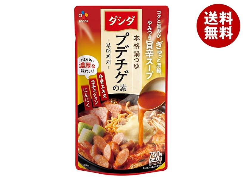 CJジャパン ダシダ 本格鍋つゆ プデチゲの素 750g×12袋入×(2ケース)