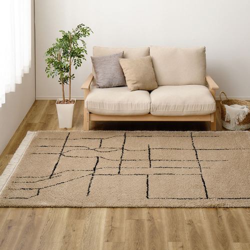 【メーカー直送品】萩原 ウィルトンラグ BEDOUIN ケユラ 約100×140cm