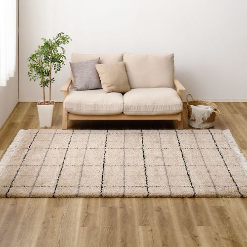 【メーカー直送品】萩原 ウィルトンラグ BEDOUIN クロア 約100×140cm