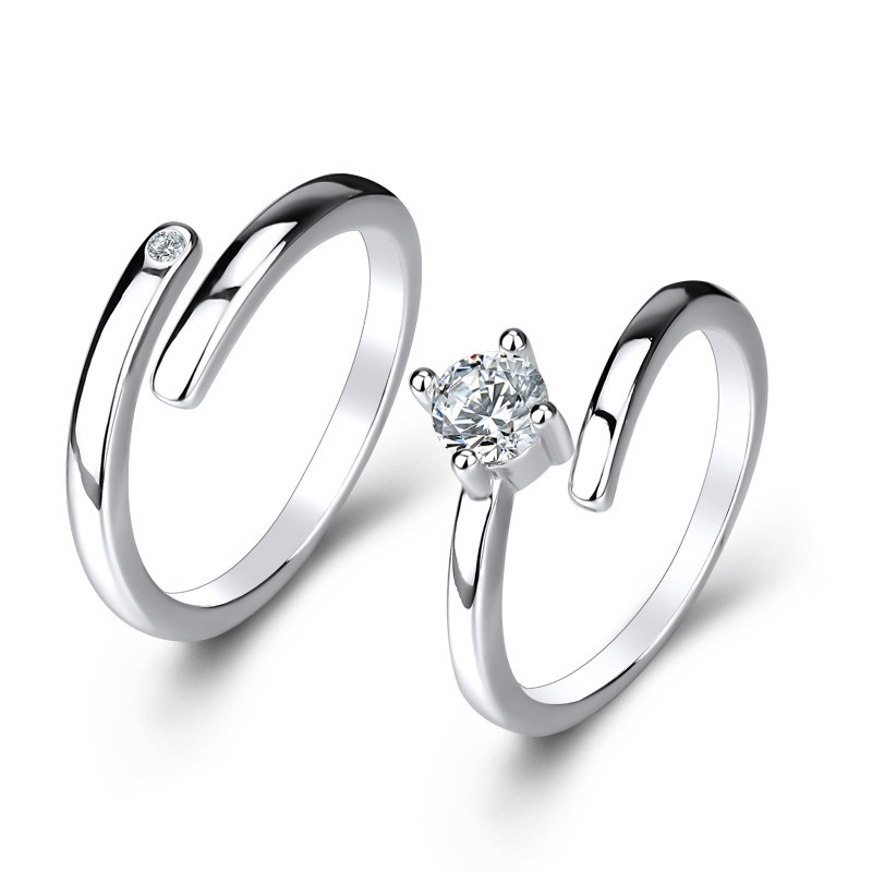 1356　一粒ジルコニアペアリング　フリーサイズ 5,724円