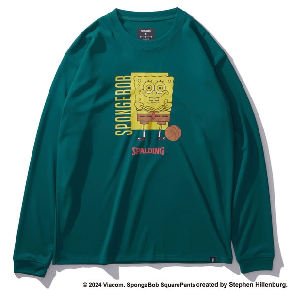 SPALDING スポルディング ロングスリーブTシャツ スポンジ・ボブ バスケットボール フリーク バスケットボール SMT24142S-2700 長袖
