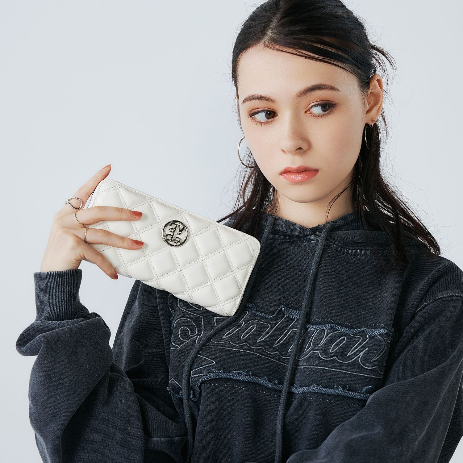 DOUBLEQUILTONG ラウンド 長財布 レディース ブランド ロングウォレット GY-W351