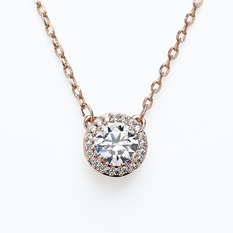 ネックレス レディース Constella コンステラ ペンダント ローズゴールド クリア 5636272