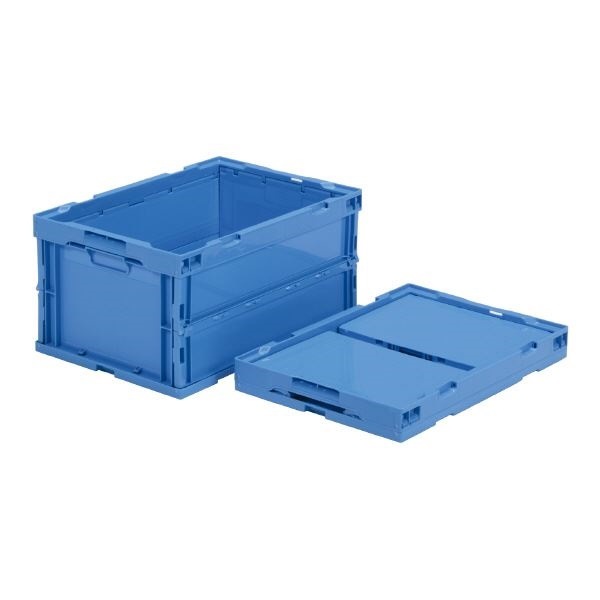 三甲(サンコー) 折りたたみコンテナボックス/オリコン 42L プラスチック製 P40B-S ブルー(青)代引不可