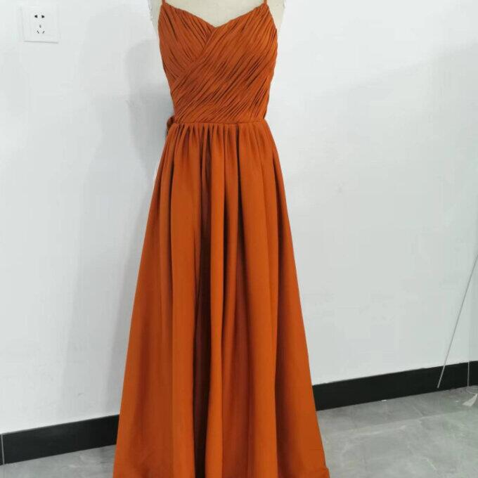 パーティードレス テラコッタ色 トレーン シアーな美しさ バッククロス 結婚式