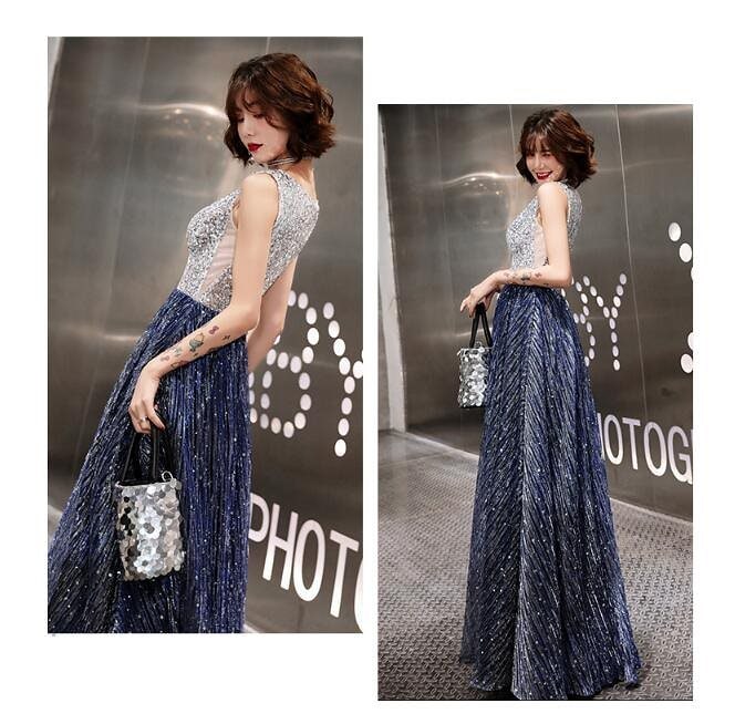 袖なし セクシーなワンピース ウエディングドレス ロングドレス パーティドレス フォーマルドレス 二