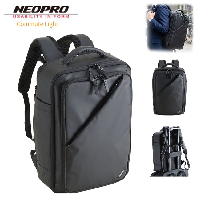ビジネスリュック スクエアバックパック ブランド NEOPRO COMMUTE LIGHT 2-356 縦型 2Way 防滴 防汚 タブレット ノートPC 対応 ビジネスバッグ 軽量 通勤 通学 就活