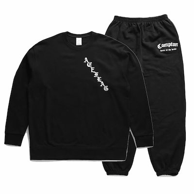 ACE FLAG 上下セット 長袖 ブランド メンズ 春秋冬用 黒 大きいサイズ