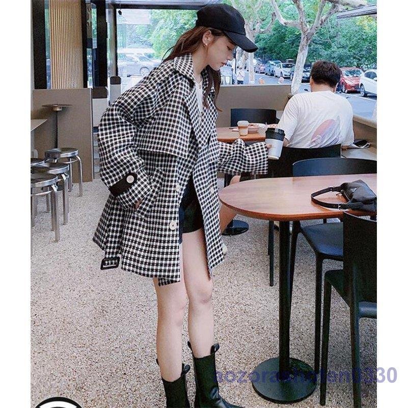 スプリングコート レディース トレンチコート アウター 千鳥柄 チェスター 秋物 春コート 通勤 美