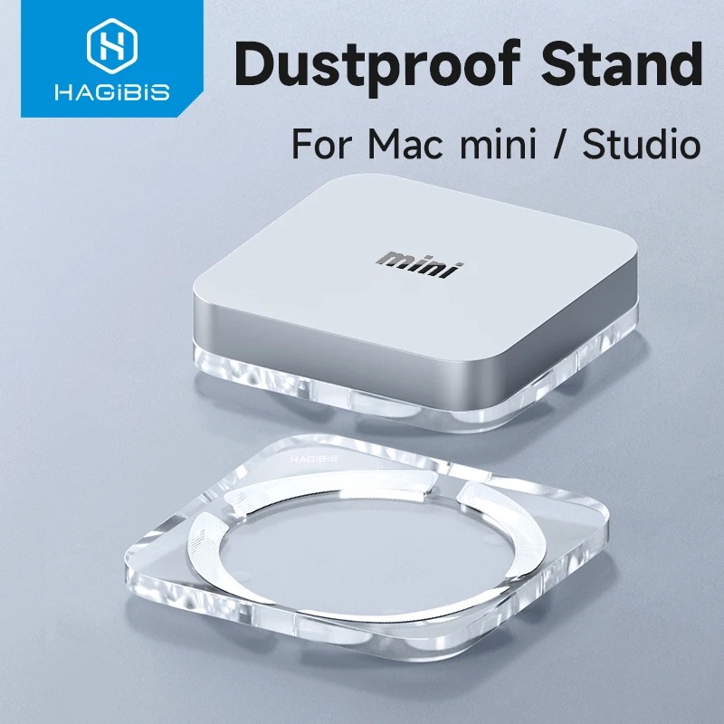 3営業日発送Hagibis-Mac MiniおよびMac用の防塵デスクトップスタンド クリアアクリル冷却スタンド サーマルマウントアクセサリー