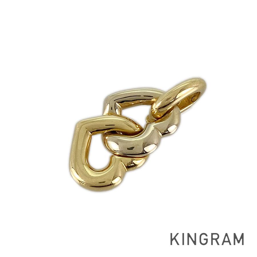 ダブルハート ペンダントトップ ss【中古】