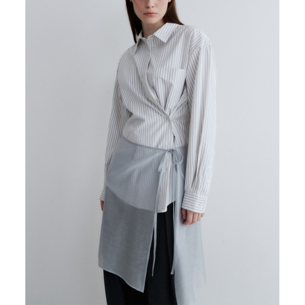 SUARE WOMEN (レディース) レイヤードシースルースカートブルー