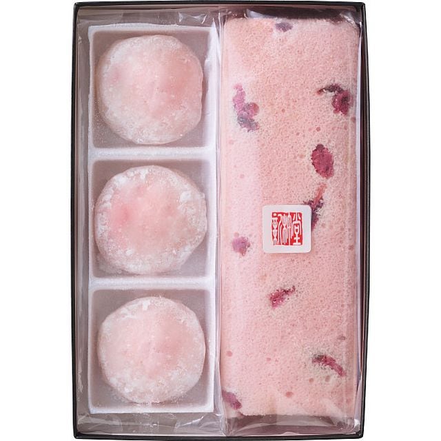 新杵堂 桜ふわふわ/苺ムース大福セット