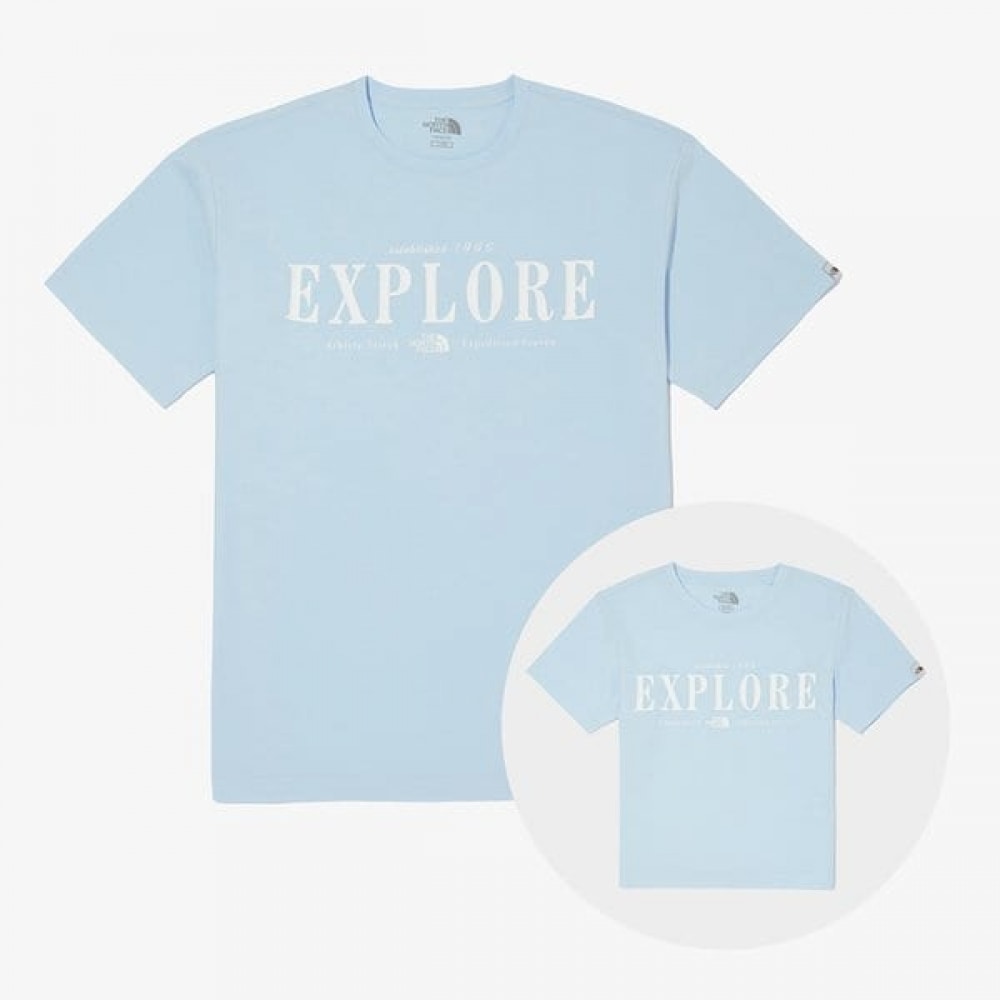 [ノースフェイス公式] NT7UQ06M ホワイトレーベルエクスプロアショートスリーブラウンドTシャツ