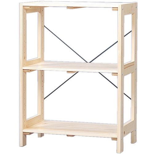 アイリスオーヤマ(IRIS OHYAMA) ラック 木製 幅58.5奥行35高さ80cm ウッディラック クリア WOR-5308